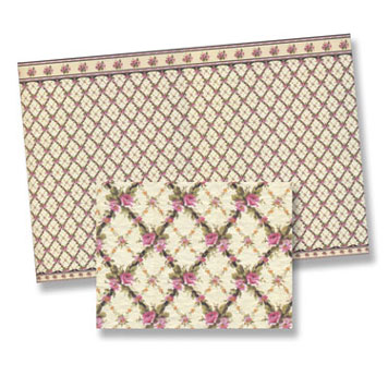 Dollhouse Miniature Wallpaper, 6Pk